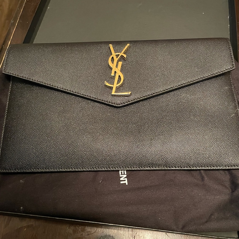 Saint Laurent Uptown Medium clutch.